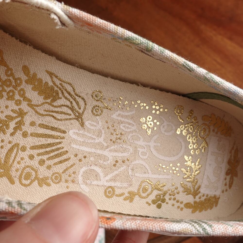 Keds x Rifle Paper Co. Sneakers WMS SZ 7 Double Decker Meadow Floral Casual Shoe - Picture 10 of 11